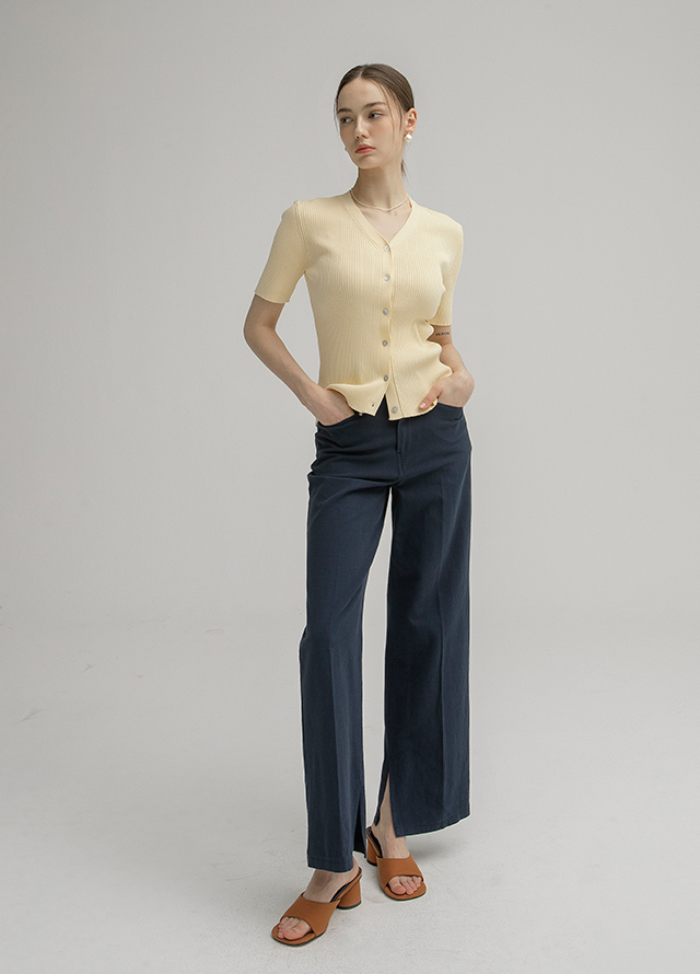 (T-6032) Daily Wide Neck Knit Korea