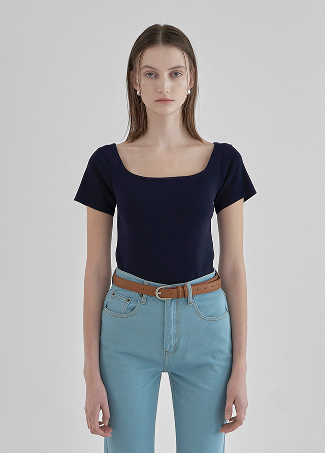 (PT-5201) Inside Slit Color Denim Pants Korea