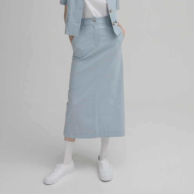 (SK-4608)Setup Simple Front Slit Skirt