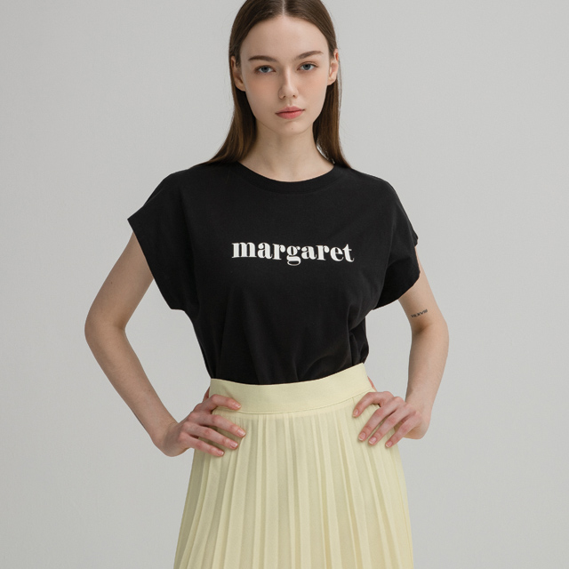 (T-6389) Minimal Margaret Lettering Tee