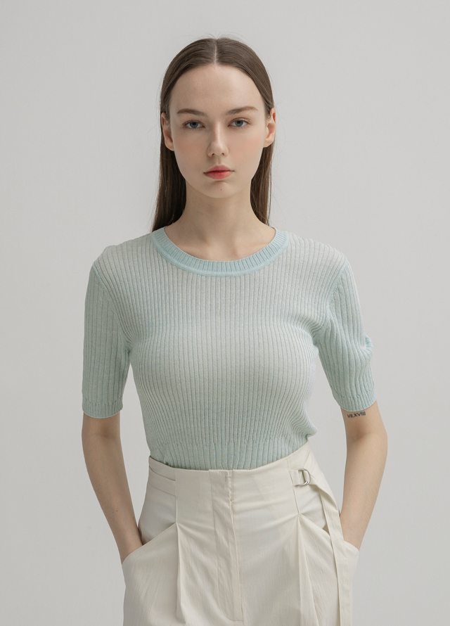 (PT-5197) High Waist Visor Wide Pants Korea