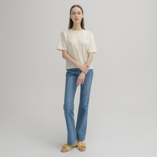 (PT-5333)Normal Semi Bootcut Denim Pants