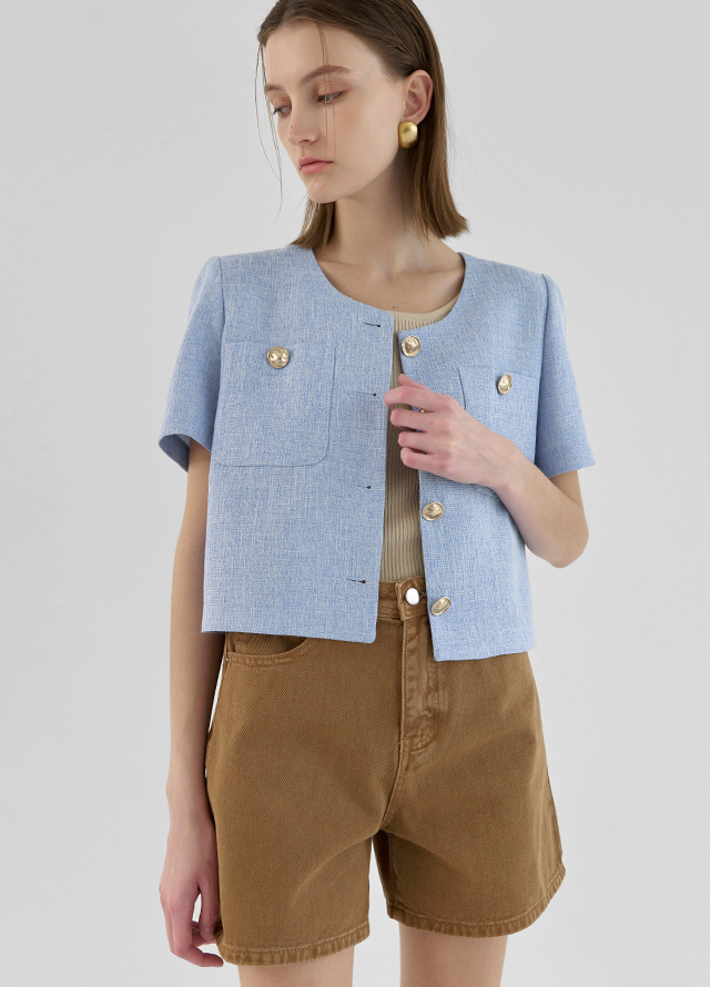 (T-6482) Daily Square Neck Knit Korea