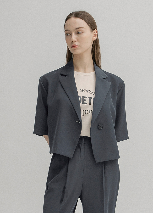 (SK-4636) Cool Fresh Set-up H-Line Midi Skirt Korea