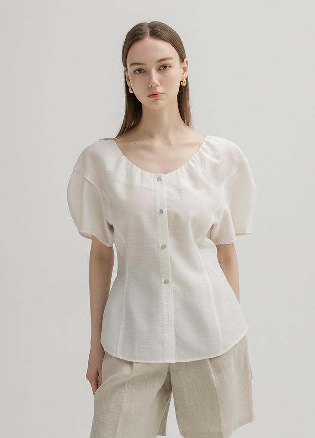 (PT-5221)Linen Natural Set-up Two-Tuck Pants Korea