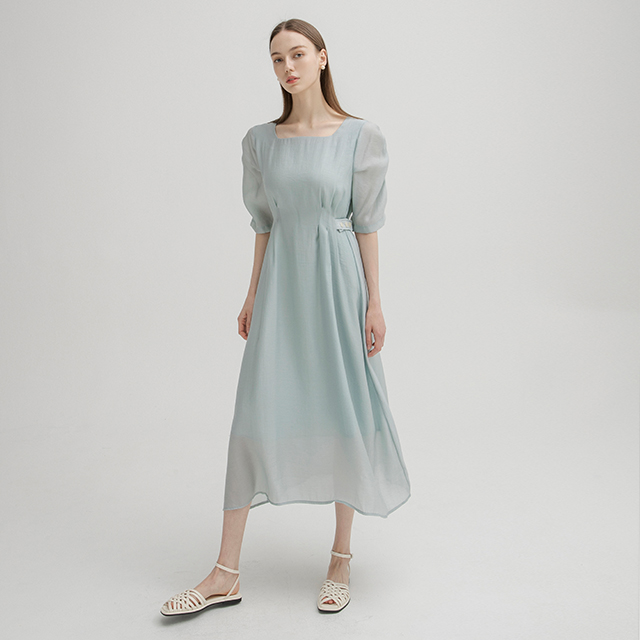 (OP-5976)Feminine Waist Button One Piece