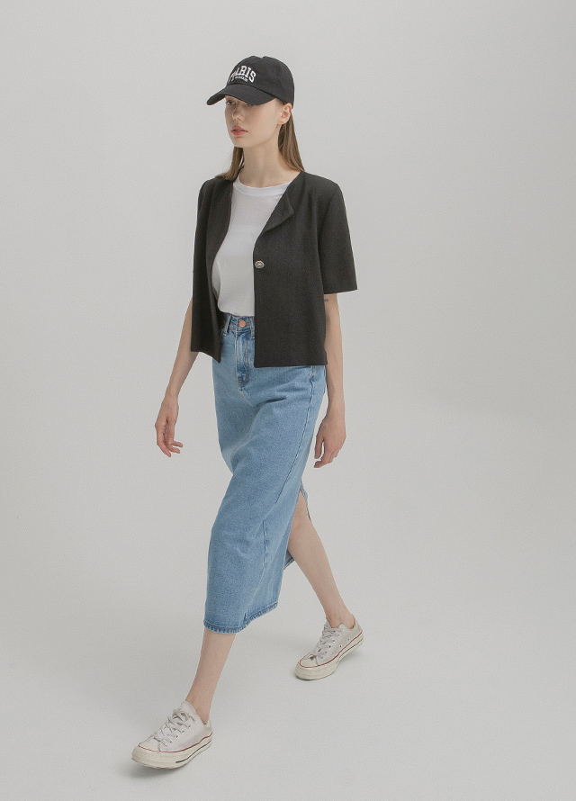 (JK-2764) Summer Light Tweed Jacket Korea