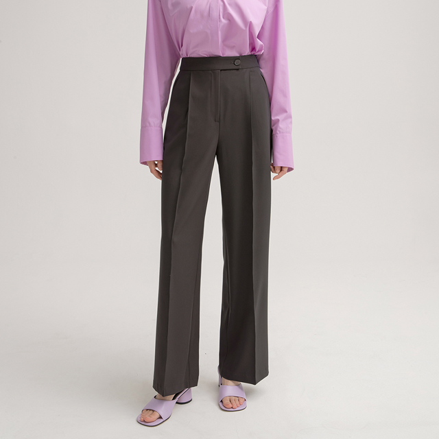 (PT-5322) Pintuck Stitch Wide Pants
