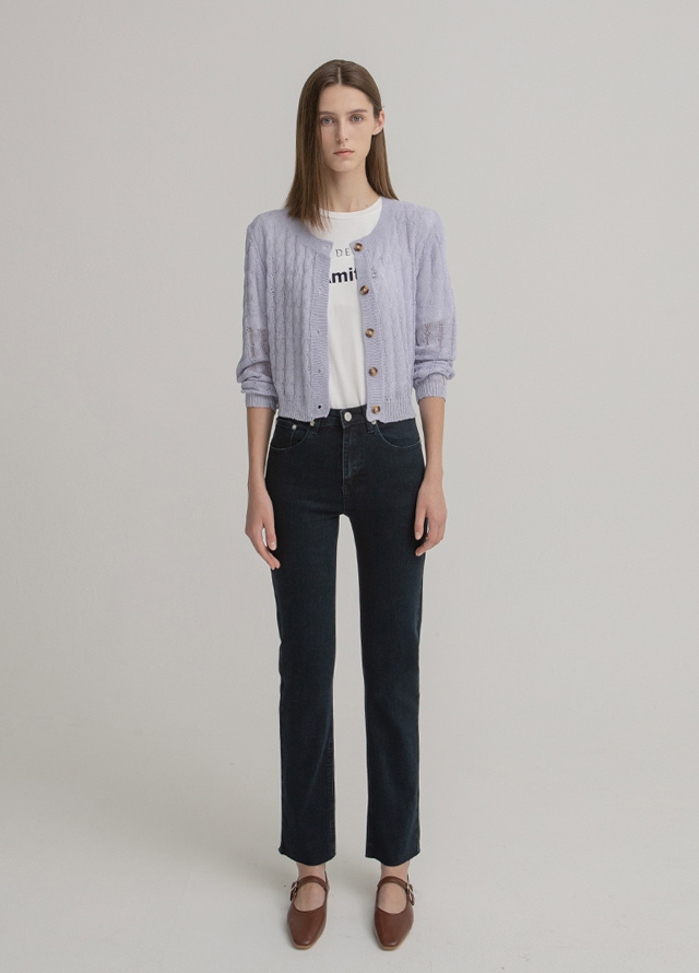 (T-5153) Flocking Lettering Tee Korea