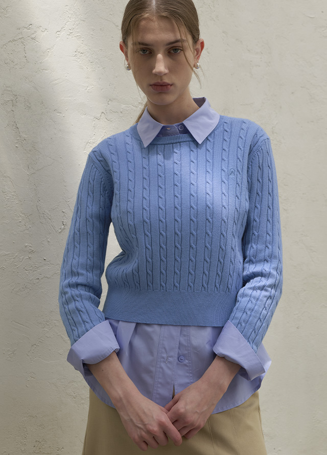(BL-4169)Embroidered Standard Basic Shirt Korea