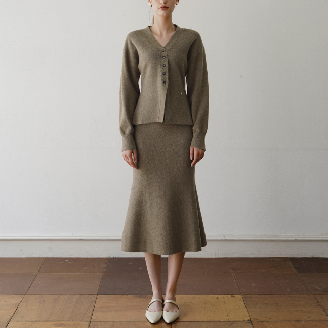 (SK-4688)Autumn Mermaid Set-up Knit Skirt