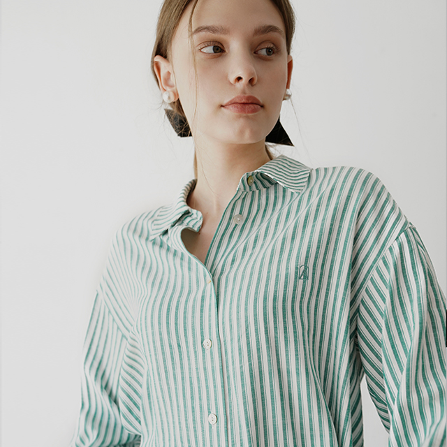 (BL-4067) Natural Stripe Shirt