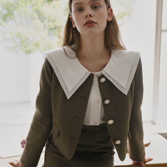 (JK-2740) Mar Set-up Round Neck Slim Jacket