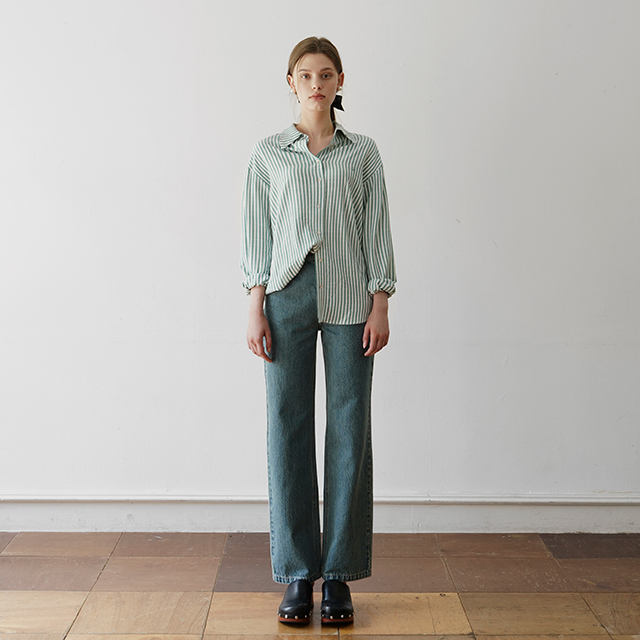 (PT-5318)Tinted Straight Fit Denim Pants