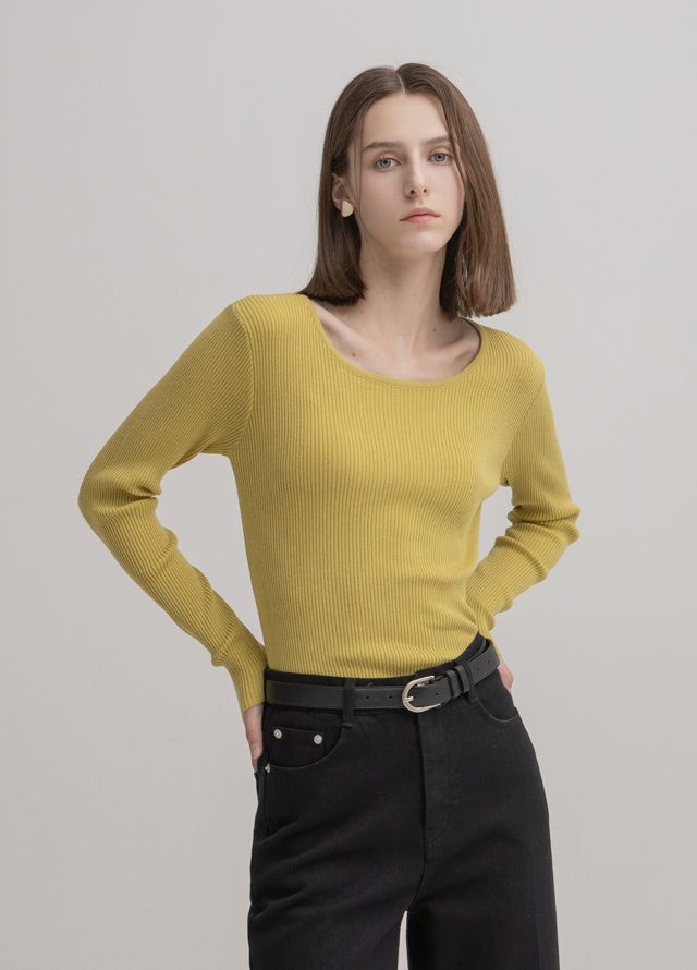 (PT-5314) Minimal Regular Fit Color Denim Pants Korea