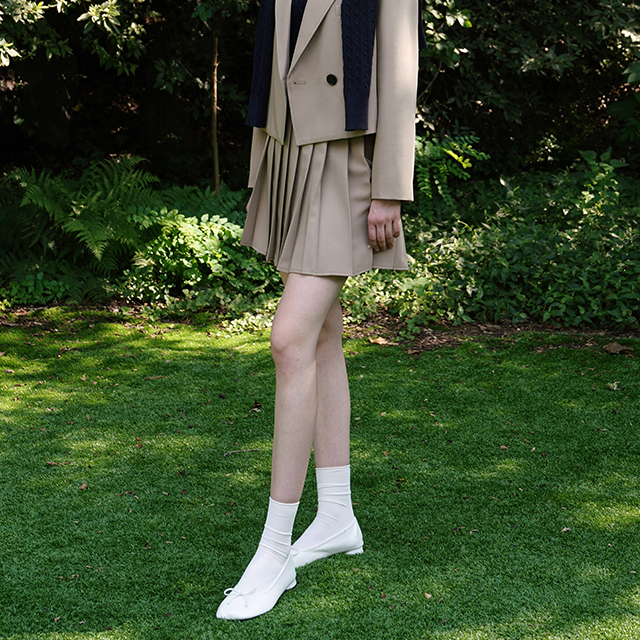 (SK-4690) Viar Set-up Pleated Mini Skirt