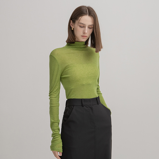 (NT-6603)Wool Soft Slim Polar Tee