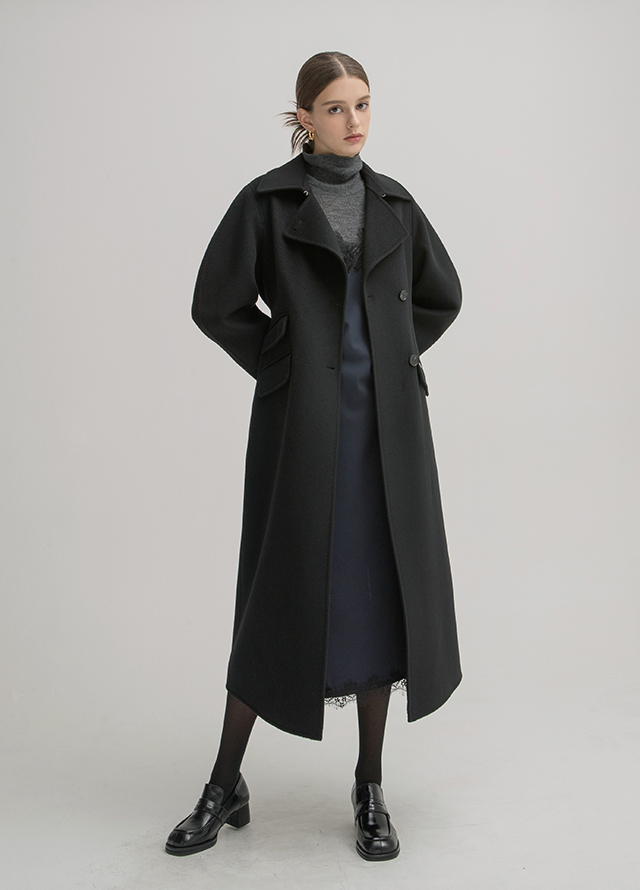(T-6570) Wool Alpaca See-through Turtleneck Knit Korea