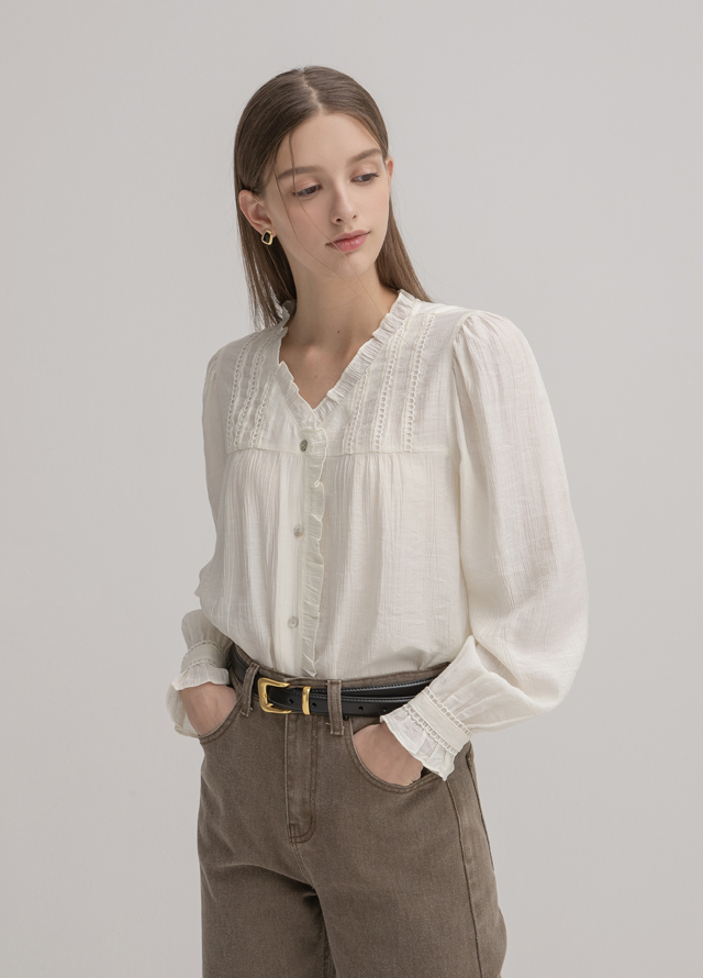 (PT-5313) Casual Slit Straight Denim Pants Korea