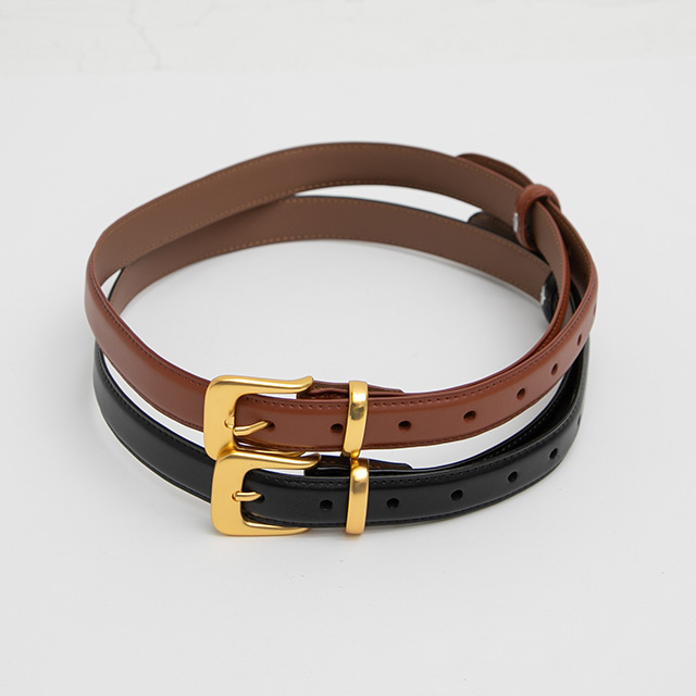 (BT-0016) Classic Buckle Real Leather Belt