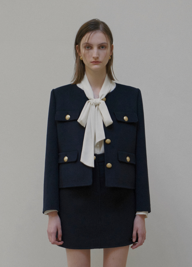 (NT-4201)Signature Basic Mock Neck Knit Korea