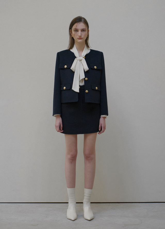 (NT-4201)Signature Basic Mock Neck Knit Korea