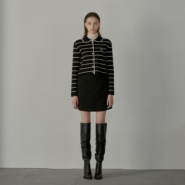 (SK-4722) Big Out Pocket Warm Touch Mini Skirt