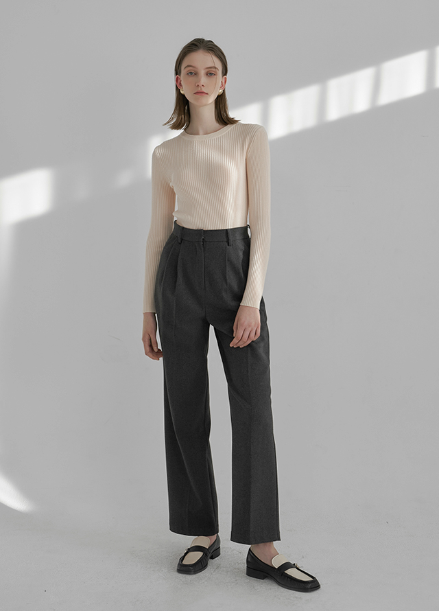 (T-6188) Basic Overfit Turtleneck Knit Korea