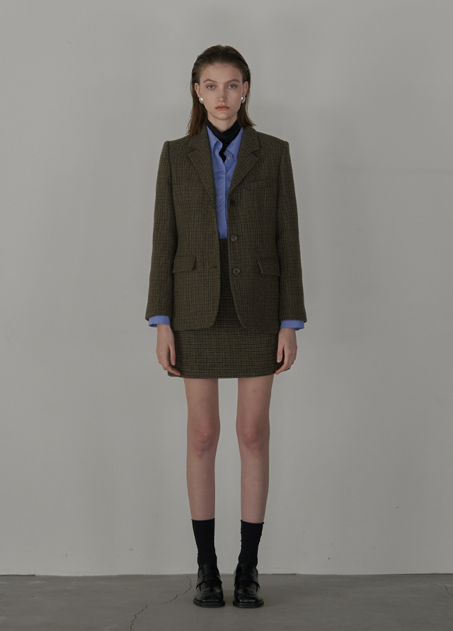 (NT-6324)Signature Wool Basic Golji U-Neck Knit Korea