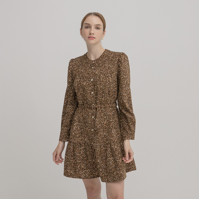 (OP-5996) Corduroy Flower Mini One Piece