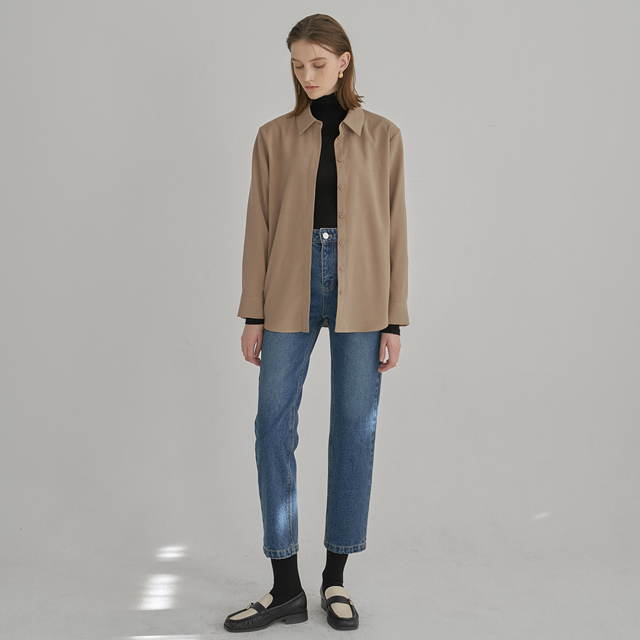 (PT-5348) Boyfit Fleece Denim Pants