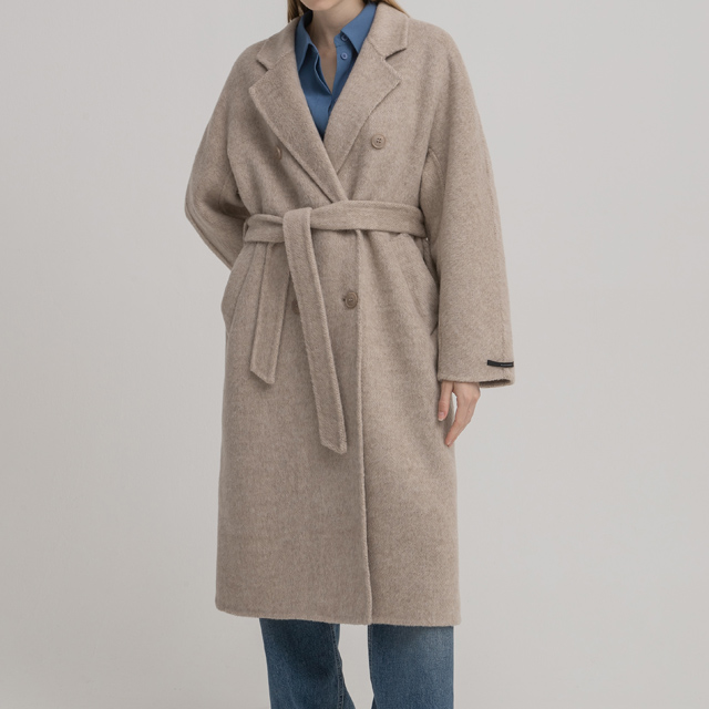 (CT-1415) Wool Handmade Hairy Double Coat S