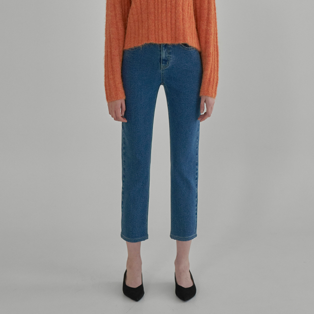 (PT-5349) Daily Slim Fleece Denim Pants Korea