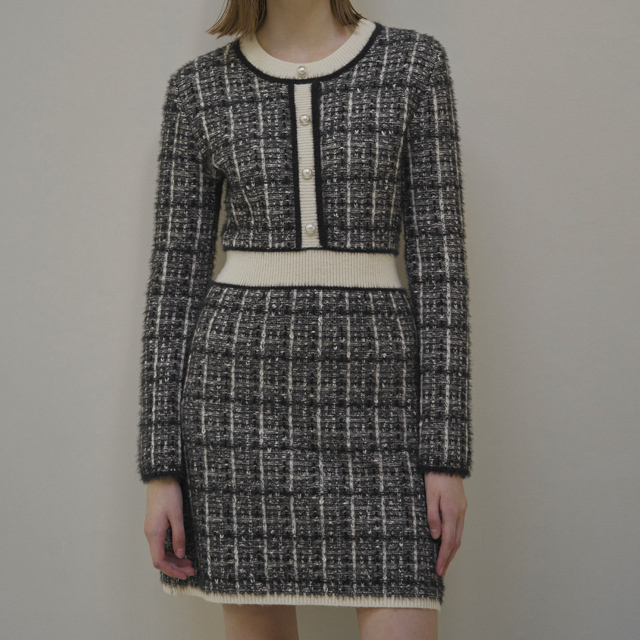 (OP-5998) Muse Hairy Metal Tweed One Piece