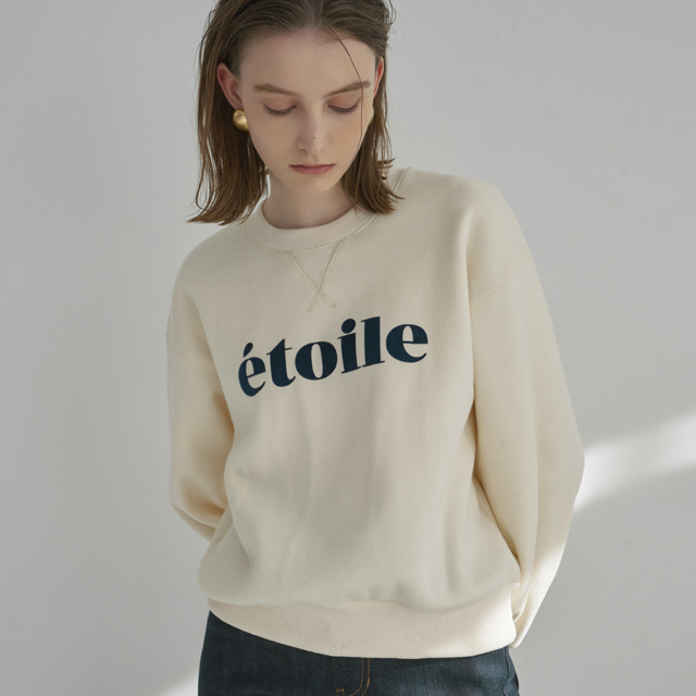 (T-6588) Etoile Flocking Fleece Sweatshirt