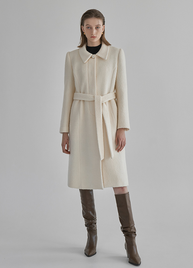 (OP-5655) Set-up hairy half-neck knit one-piece Korea