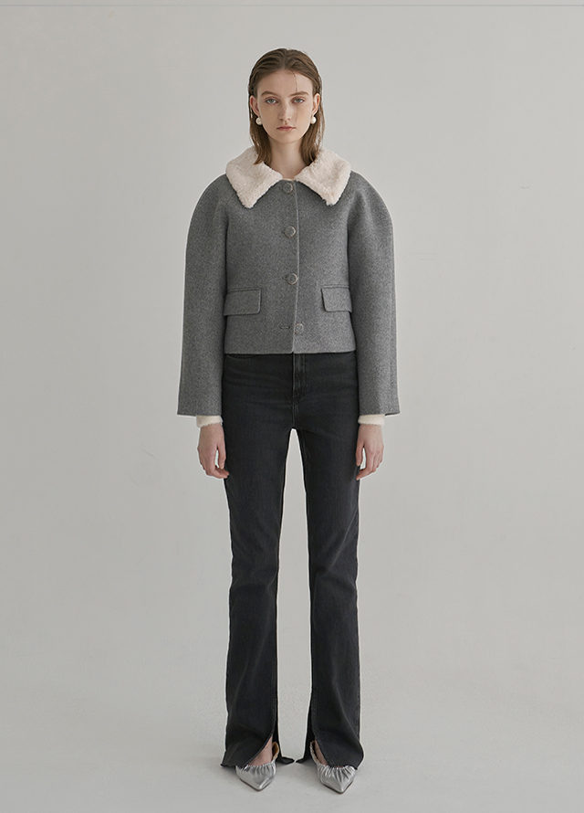 (T-4881)Signature Casual Slim Fit Mock Neck Knit Korea