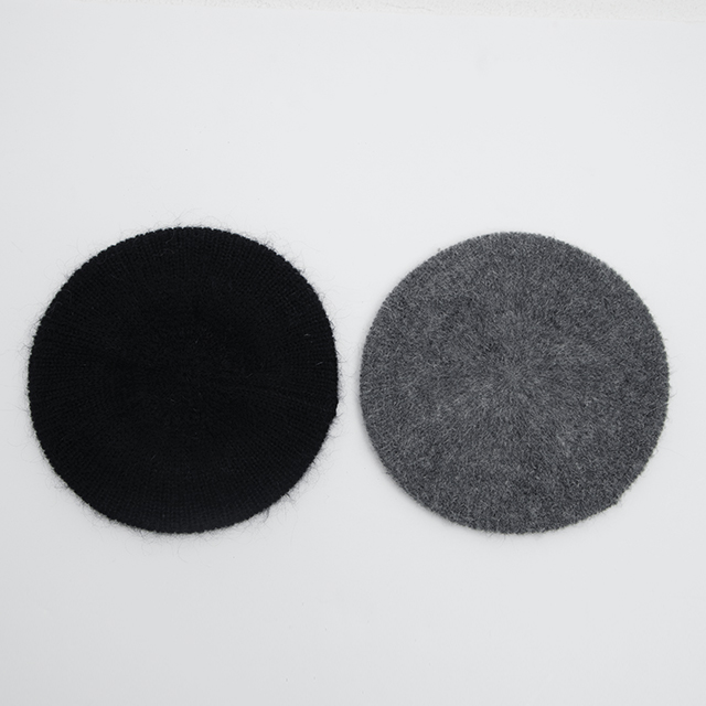 (HA-0026)Wool Blended Symbol Beret