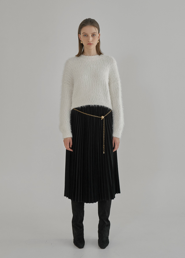 (T-6628) Soft Mix Loose Knit Korea