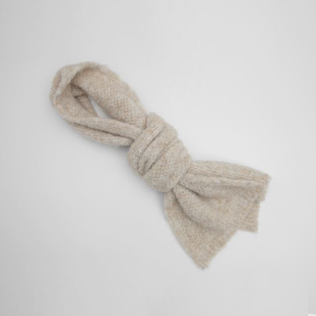 (MU-0013) Wool Blended Buckle Muffler