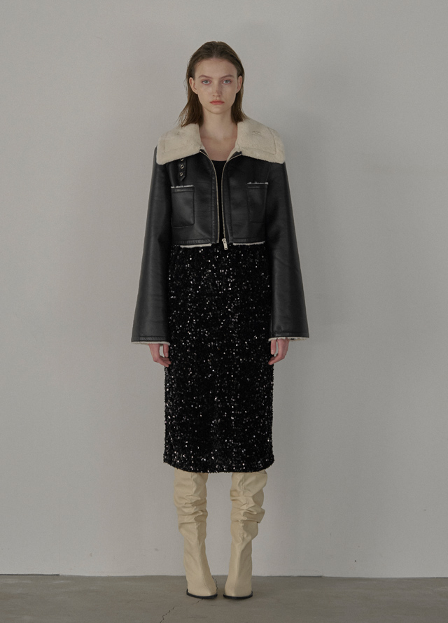 (Z-JK-2795)RENE ANGORA GOLD BUTTON KNIT JACKET Korea