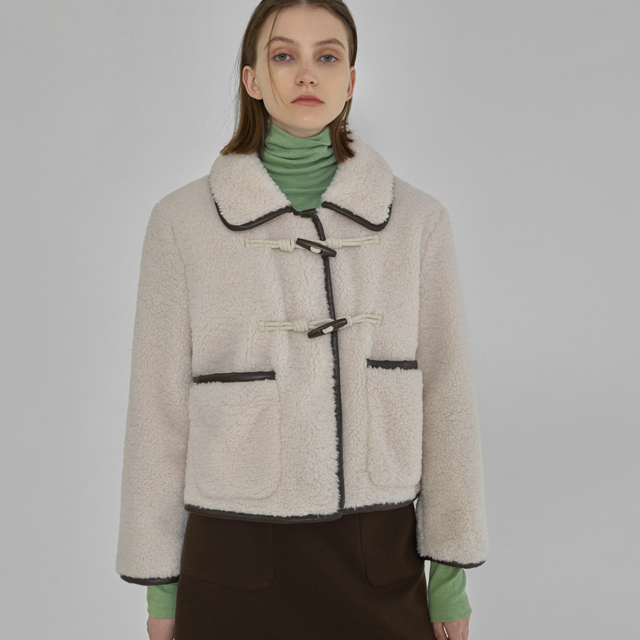 (JK-2782) Vegan Bear Duffle Short Jacket
