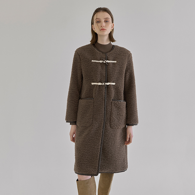 (CT-1413) Bear Duffle Long Coat