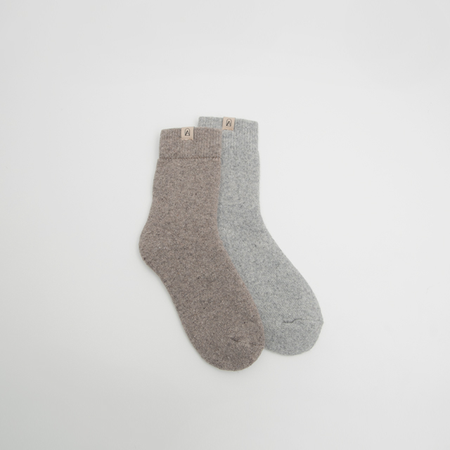 (SC-0021)Basic Wool Buckle Socks