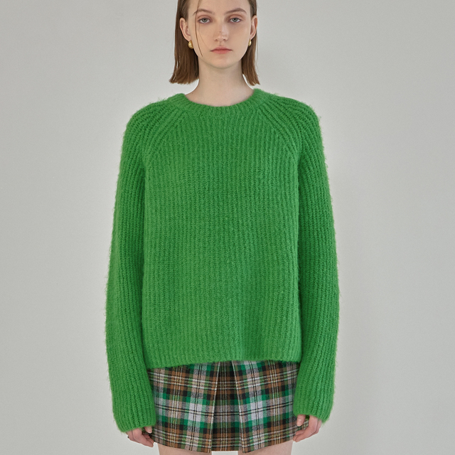 (T-6662)Wool Modern Raglan Round Knit