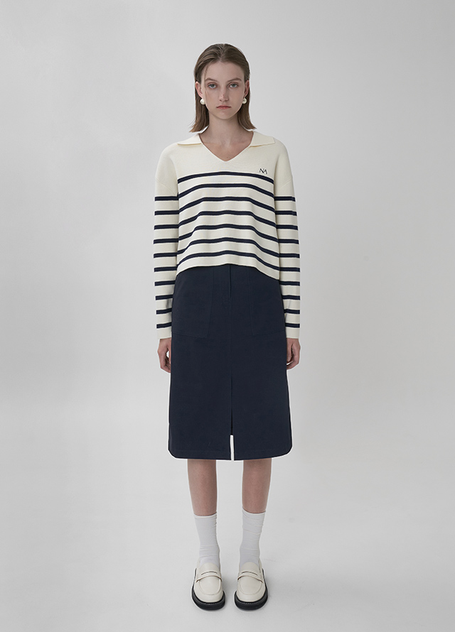 (T-6618)Candy Balloon Sleeve Half Knit Korea