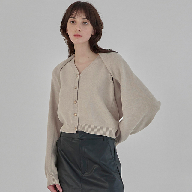 (CD-2050) Mood Knit Vest Bolero Set S