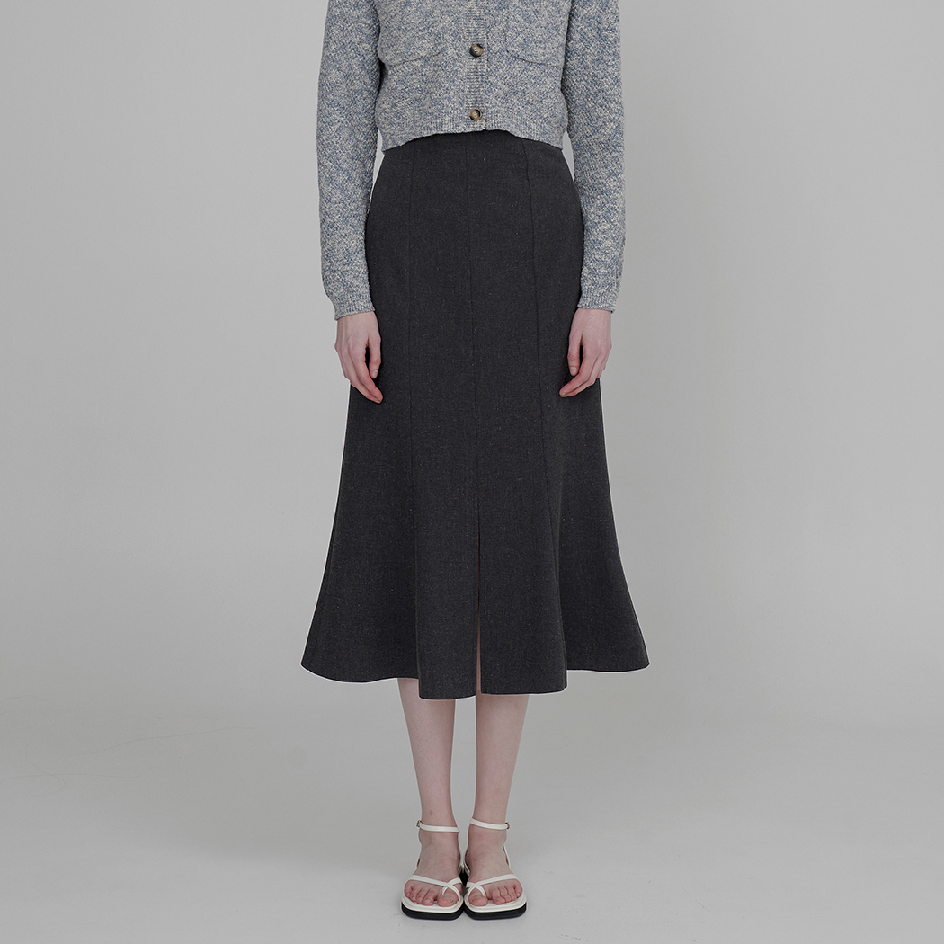 (SK-4769) Melange Mermaid Midi Skirt Korea