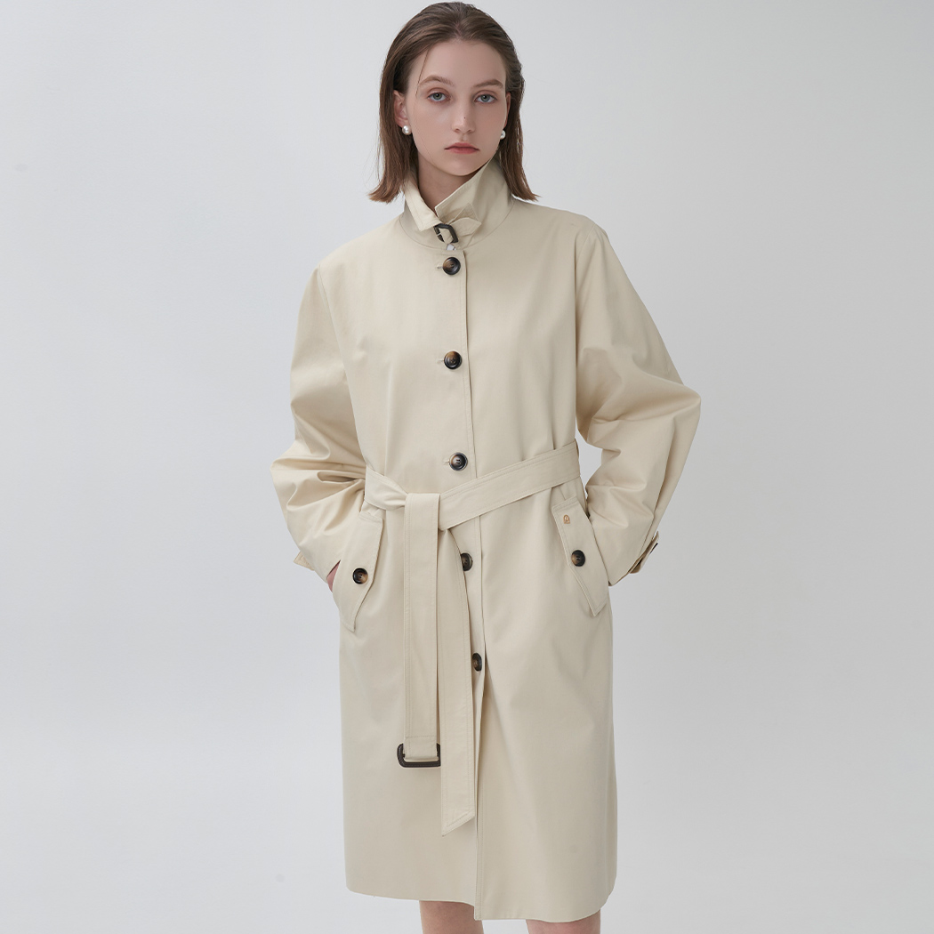 (CT-1417) Classic Single Mack Trench Coat S