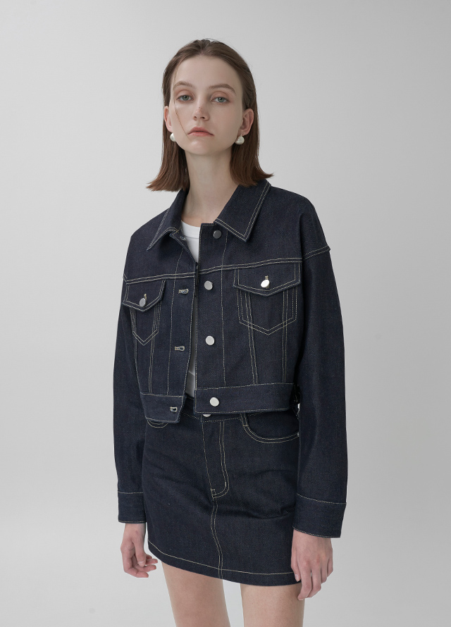 (T-6607) Cielo Crop Slim Tee Korea